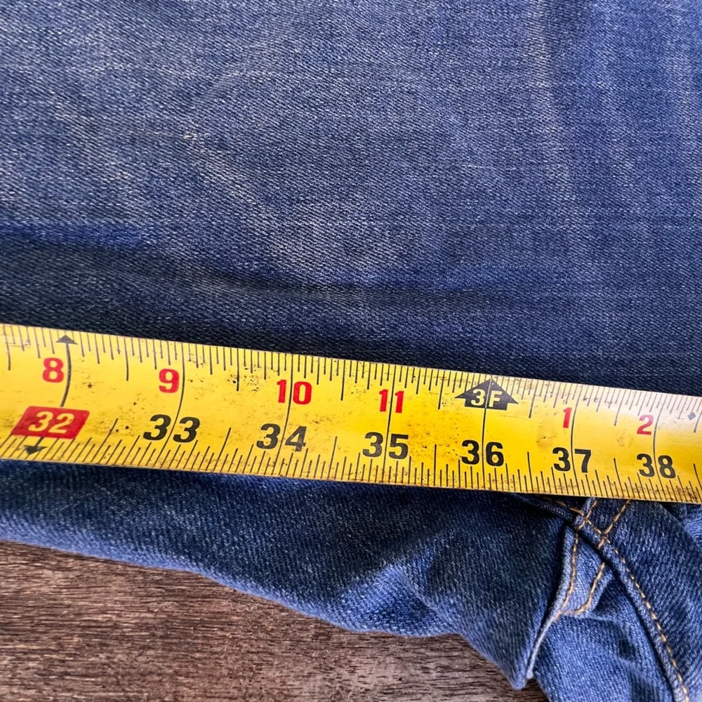 American Tall Jeans Mens Sz  32x37 Carmen Faded Mid Rise Tapered Stretch Denim